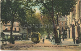 T2/T3 1912 Nice, Nizza; Avenue De La Gare, Notre-Dame / Street View, Tram, Shop (EK) - Unclassified