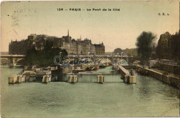 T2/T3 1913 Paris, Le Pont De La Cité / Bridge, Ship (EK) - Unclassified