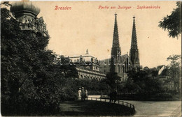 T3 1909 Dresden, Partie Am Zwinger - Sophienkirche / Church, Garden (EK) - Non Classés