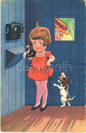 T2/T3 1931 Girl On The Phone. Children Art Postcard. Berma 101. (EK) - Non Classificati