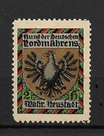 Germany , Bund Der Deutschen Nordmährens, Coat Of Arms Of Mähr, Lacquer, VF MNH**OG, STOCK IMAGE !! ASK - Timbres