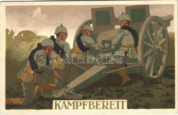 ** T2/T3 Kampfbereit / WWI German Military Art Postcard. Litho S: W. I. (EK) - Unclassified