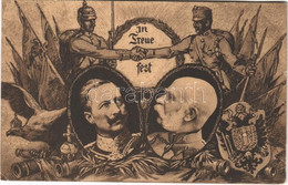 T2/T3 1914 In Treue Fest / WWI German And Austro-Hungarian K.u.K. Military, Viribus Unitis Propaganda With Wilhelm II An - Unclassified