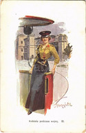 T2/T3 1916 Kobieta Podczas Wojny / WWI Polish Military Art Postcard, A Woman During The War. Artist Signed (EK) - Unclassified