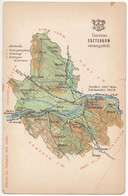 ** T4 Esztergom Vármegye Térképe. Kiadja Károlyi Gy. / Map Of Esztergom County (b) - Unclassified