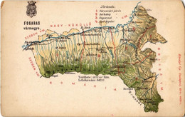 ** T3 Fogaras Vármegye Térképe. Kiadja Károlyi Gy. / Map Of Fagaras County (EM) - Unclassified