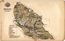 * T3 Máramaros Vármegye Térképe. Kiadja Károlyi Gy. / Map Of Maramures County (EM) - Unclassified