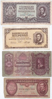 9db Vegyes Magyar, Román, Német Bankjegy, 	 1957. 100Ft T:III,III- 9pcs Of Mixed Hungarian, Romanian, German Banknotes,  - Unclassified
