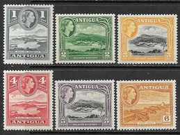 Antigua   1953   Sc#108-13   6 Diff MNH  To The To The 6c    2016 Scott Value $6.85 - 1858-1960 Crown Colony