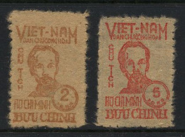 VIETNAM Du Nord Année1949 N° 60 Et 61 (papier Crême Grossier) Hô Chi Minh - Vietnam