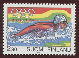 Finlande - Finnland - Finland 1992 Y&T N°1128  - Michel N°1162 *** - 2,90m Natation - Unused Stamps