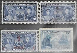 Newfoundland   1939-41   Sc#249-52   4 Diff  MH   2016 Scott Value $4.15 - 1908-1947