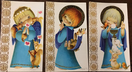 7 Images Illustrations Pieuses-fantaisie, Illustrateur Ferrandiz, Signées Ou Pas, (enfant, Lapins, Nativité éd SUBI, - Devotion Images