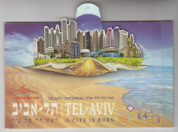 ISRAEL 2008 TEL AVIV CENTENNIAL STAMP EXHIBITION BOOKLET - Booklets