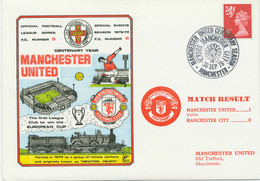 GB 1978 Manchester United Centenarie Season Versus Manchester City, Manchester - Official Football League Cover No. 5 - Postmark Collection