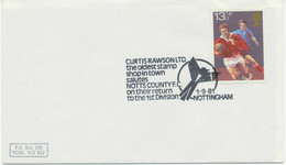 GB 1981 CURTIS RAWSON LTD. The Oldest Stamp Shop In Town Salutes NOTTS COUNTY - Storia Postale