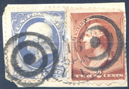 USA - Etats-Unis N°39 Et 40 Oblitérés Sur Fragment - (F010) - Used Stamps