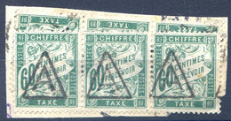 France Taxe N°38 (x6) Sur Fragment - (F1960) - 1859-1959 Cartas