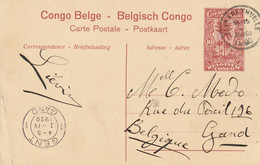 Congo Belge Entier Postal Illustré Pour La Belgique 1920 - Ganzsachen