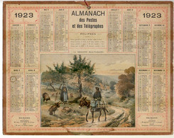 CALENDRIER GF 1923 - La Triolette (Basse-Normandie), Imprimeur Oberthur Rennes - Grand Format : 1921-40