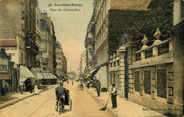 Levallois Perret * Rue De Courcelles * Cpa Toilée Colorisée - Levallois Perret