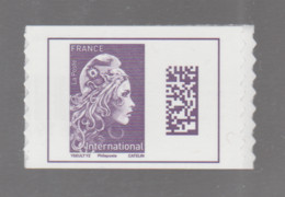 FRANCE / 2021 / Y&T N° AA 1656B ? ** : Marianne D'YZ (TVP International) X 1 (Dos Blanc Imprimé & "Philaposte") 1 BdC - KlebeBriefmarken