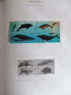 A) 2001-02, ARGENTINA, MARINE FAUNA: THORN MARSOPA, RIO DE LA PLATA DOLPHIN, WHALE MINKE, YUBARTA, REPTILES: BOA CONSTRI - Ungebraucht