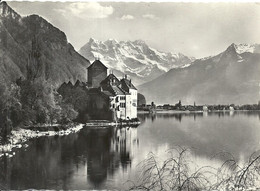 03 - 2021 - SUISSE - CANTON DE VAUD - VEYTAUX - CHILLON  CPSM PF Ou GF NB - Château De - Dents Du Midi - Veytaux