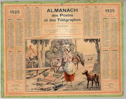 CALENDRIER GF 1925 - Perrette Et Le Pot Au Lait, Imprimeur Oberthur Rennes - Grand Format : 1921-40