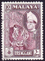 MALAYA TRENGGANU 1961 10c Deep-Maroon SG94a Used - Trengganu