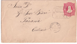 ARGENTINA - 1887 - ENTIER POSTAL - ENVELOPPE De BUENOS AIRES N°1 => PARANA - Postwaardestukken