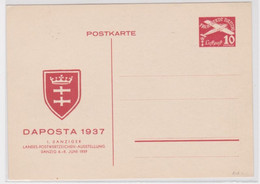 89581 Ganzsachen Ak Danzig DAPOSTA 1937 - Enteros Postales