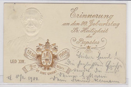 84146 Ak Erinnerung An Den 90.Geburtstag Des Pabst Leo XIII 1900 - Otros & Sin Clasificación