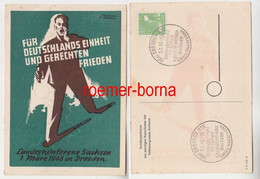 72880 Künstler Ak Für Deutschlands Einheit Und Gerechten Frieden Dresden 1948 - Ohne Zuordnung
