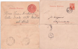 ARGENTINA - 1894 + 1904 - ENTIER POSTAL - 2 CARTE-LETTRES LOCALES VOYAGEES ! - Postal Stationery