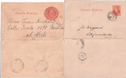 ARGENTINA - 1894 + 1904 - ENTIER POSTAL - 2 CARTE-LETTRES LOCALES VOYAGEES ! - Enteros Postales