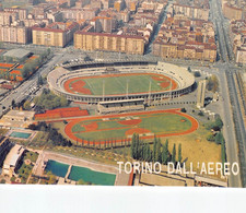 02411 "TORINO DALL'AEREO - LO STADIO COMUNALE" VEDUTA. FOTO AER FOTO SRL. CART NON SPED - Stadi & Strutture Sportive