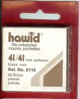 Hawid - Pochettes 41x41 Fond Noir - Postzegelhoes