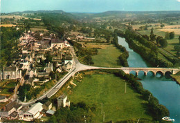 53. CPSM. SAINT JEAN DE MAYENNE -  Vue Générale Aérienne - Pont - Monument - Scan Du Verso - 1980 - - Andere Gemeenten