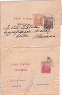 ARGENTINA - ENTIER POSTAL - 2 BANDES COMPLETES VOYAGEES ! - Enteros Postales