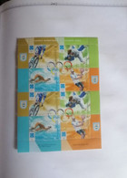 A) 2004, ARGENTINA, OLYMPIC GAMES-ATHENS: CYCLING, JUDO, SWIMMING, TENNIS, BLOCK 2 PAIR OF 4, THE ALBUM PAGE IS NOT INCL - Unused Stamps