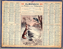 CALENDRIER GF 1926 - Fable De La Fontaine, Le Corbeau Et Le Renard, Imprimeur Oberthur Rennes - Big : 1921-40