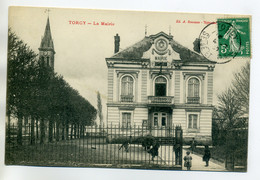 77 TORCY Jeux Enfants Devant La Mairie 1909 Timb    /D15-2017 - Torcy