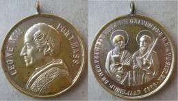 Médaille Papale Leon XIII – Leo XIII, Jubilé Des Saints Apôtres 1886 - Adel
