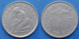 BELGIUM - 1 Franc 1922 French KM# 89 Albert I (1909-1934) - Edelweiss Coins - Unclassified