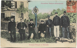 Frontière Franco-Allemande - Douaniers Français Et Allemands - Igney-Avricourt - Circa 1907 - Bel état - Casque-à-pointe - Dogana