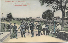 Frontière Franco-Allemande - A 10 Km De Château-Salins - Fraternité à La Frontière - C.1907 -chien - Vélo - Charrette - Dogana
