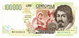 Italia - 100.000 Lire 1997 Caravaggio    ---- - 100.000 Lire