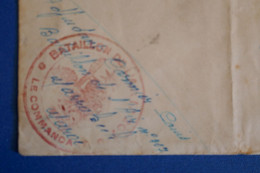 L26 MAROC BELLE LETTRE RARE 1938 MARAKKECH BATAILLON RENVOYEE EN MAI 1939 POUR PARIS + AFFRANCHISSEMENT INTERESSANT - Covers & Documents