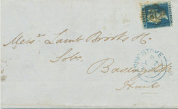 GB 1854 QV 2d Pale Blue Pl.4 ('TL') Superb Env Numeral Cancel "12" = LONDON - Covers & Documents